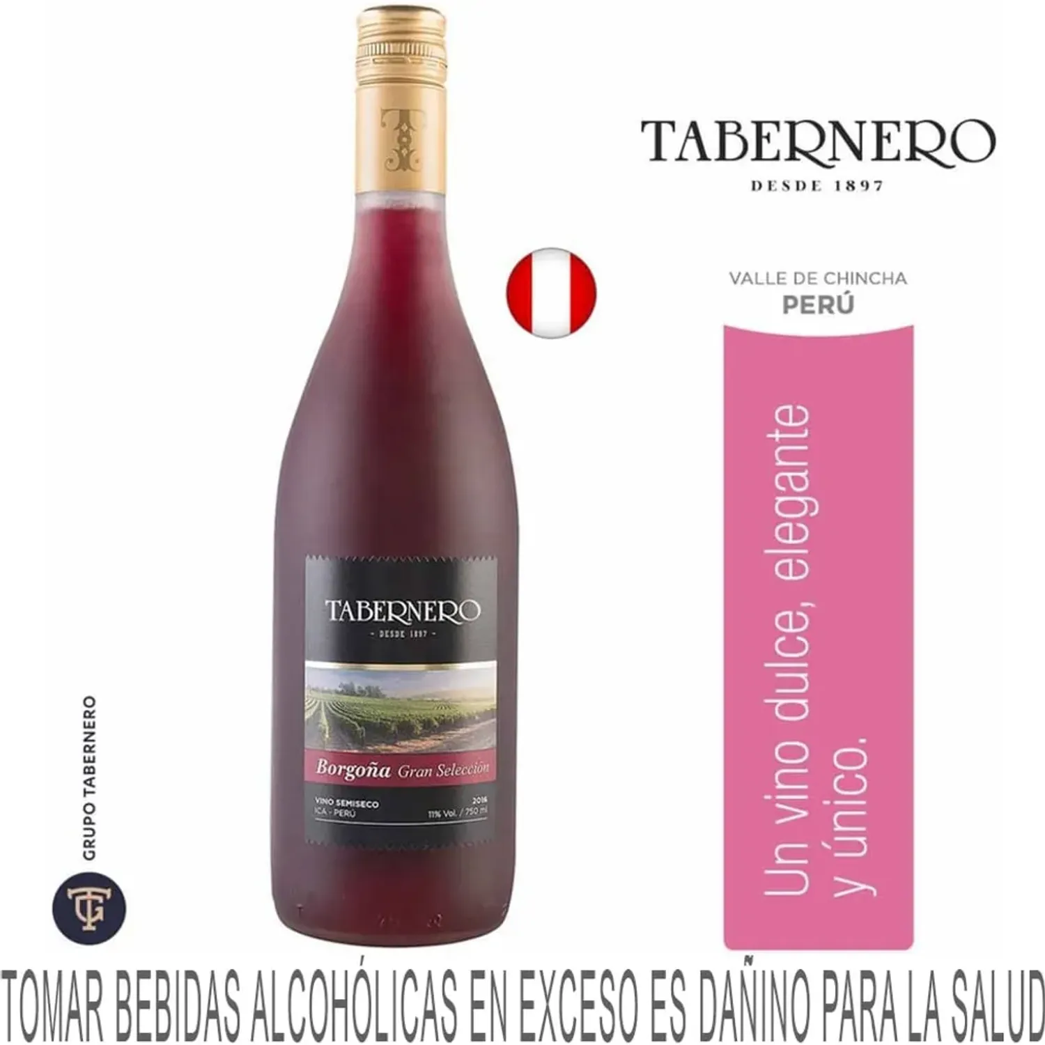 TABERNERO Vino Tabernero Tinto Borgoña Gran Selección Botella 750ml color varios | Platanitos
