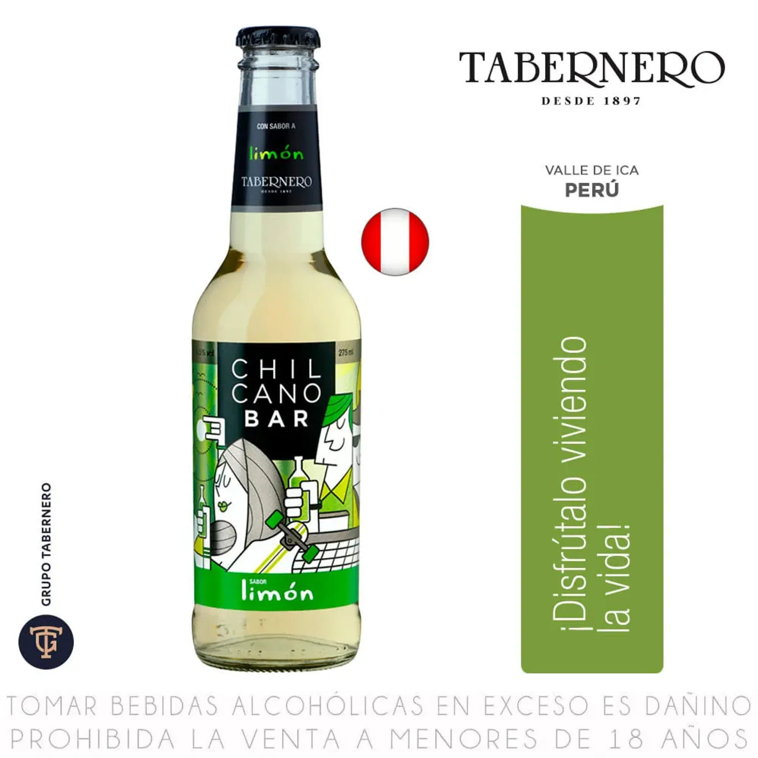 (Rtd) Tabernero Chilcano Bar Limón Botella 275ml color varios | Platanitos