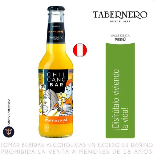 (Rtd) Tabernero Chilcano Bar Maracuya Botella 275ml color varios | Platanitos