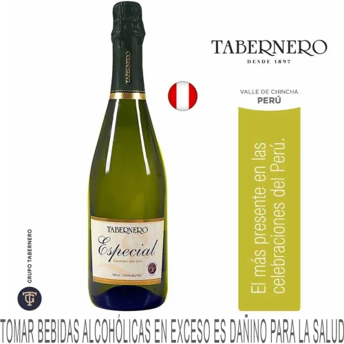 Espumante Tabernero Especial Semi Seco Botella 750ml color varios | Platanitos