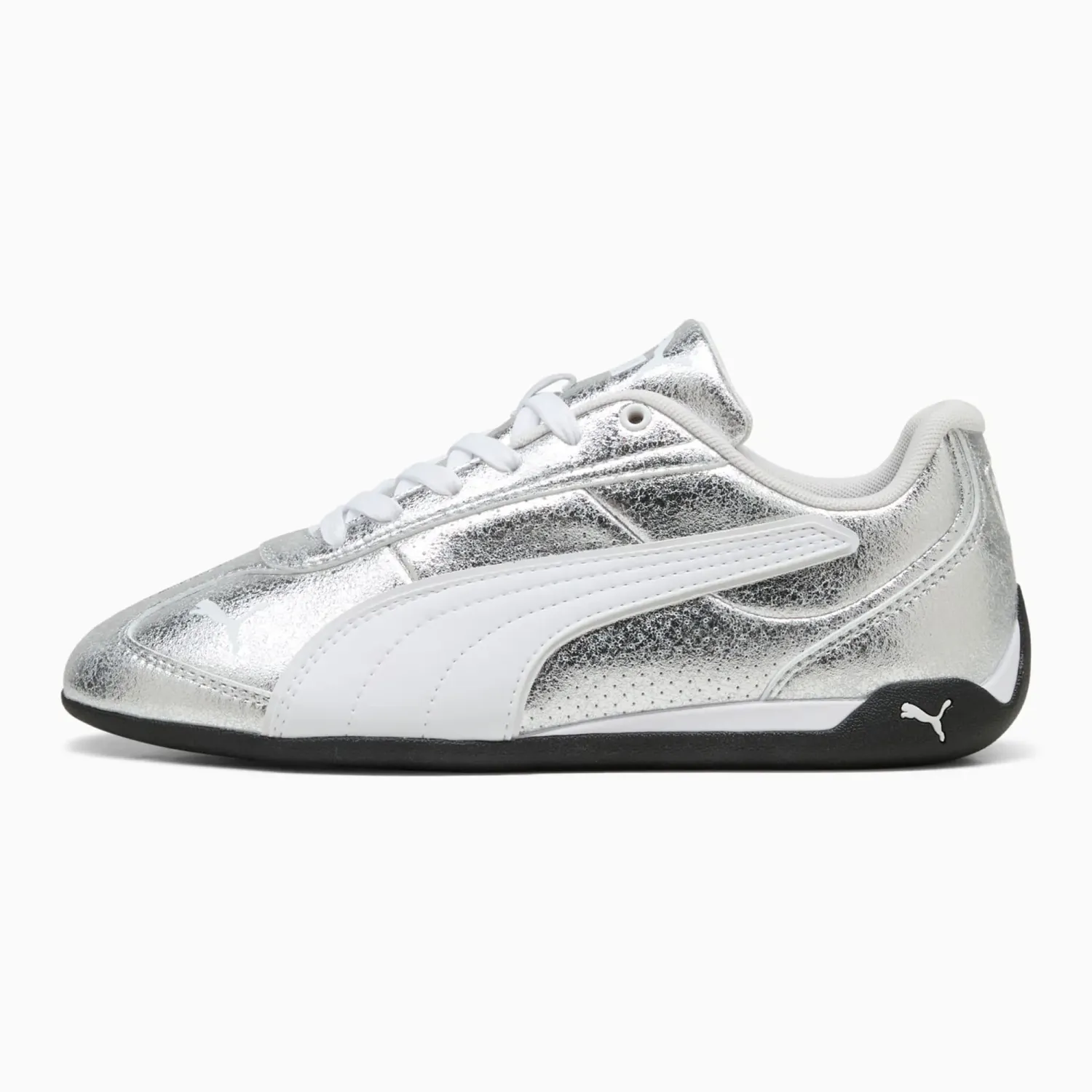 Zapatillas Puma Urbanas Mujer Replicatch Metallic Whisper color plateado | Platanitos