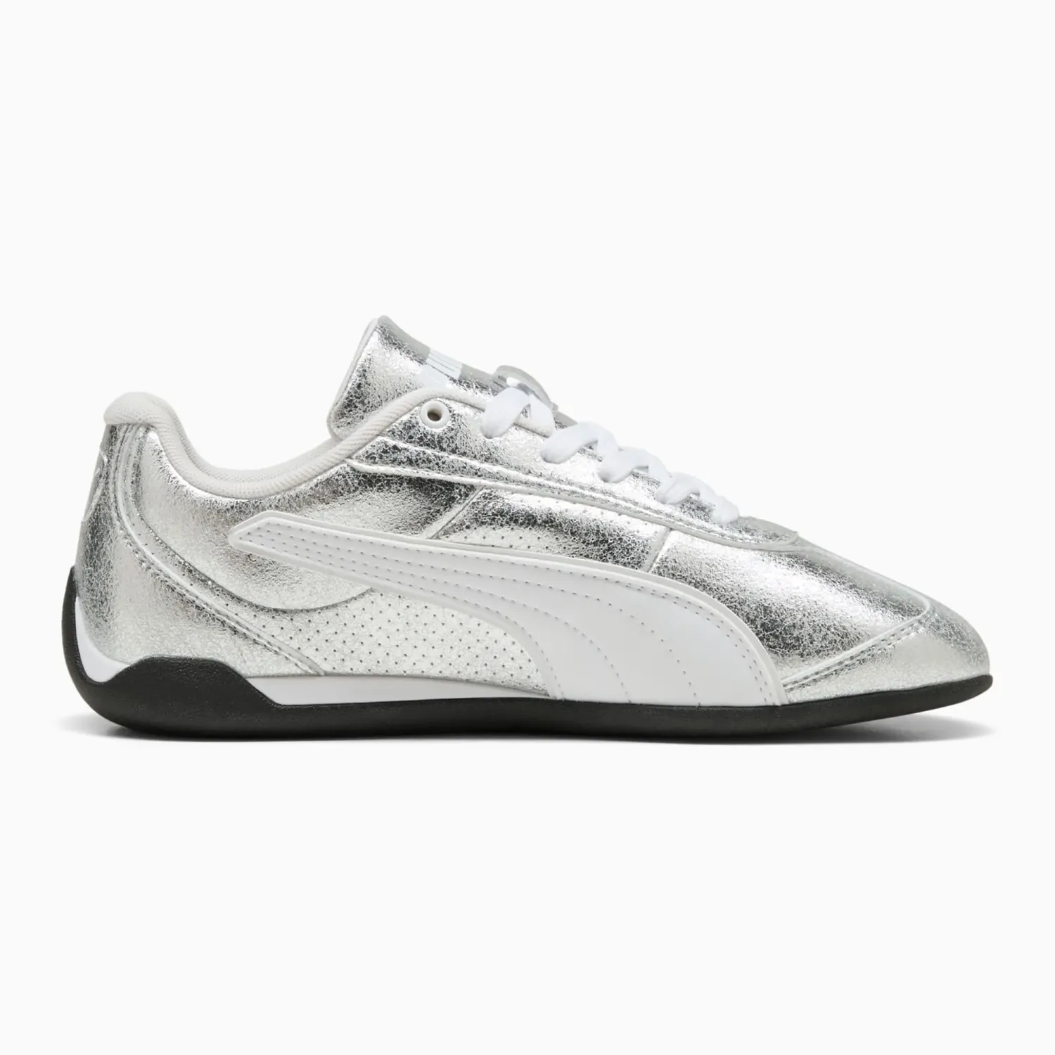 Zapatillas Puma Urbanas Mujer Replicatch Metallic Whisper color plateado | Platanitos