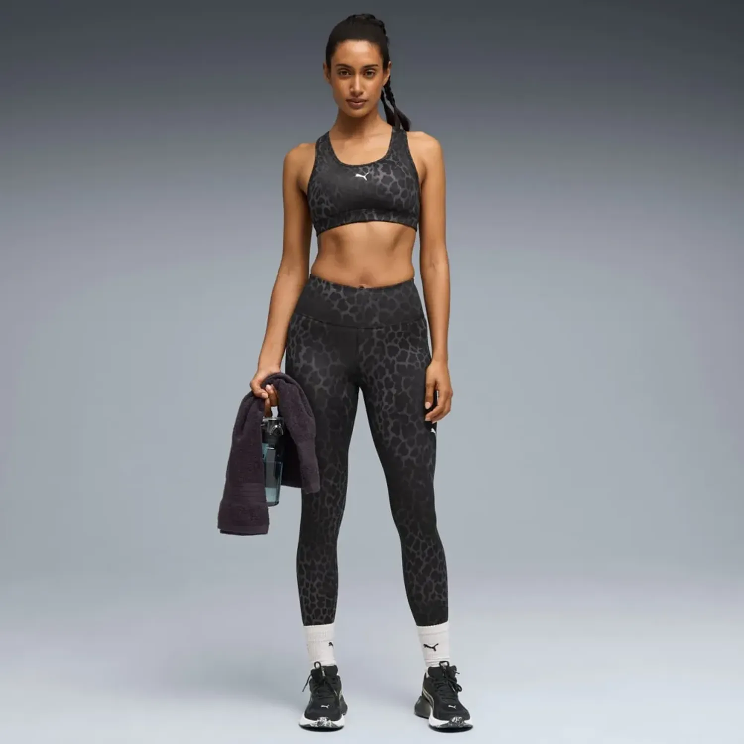 Puma Top Puma Deportivo Mujer 4keeps Bra - P - Spotted Haze color negro | Platanitos