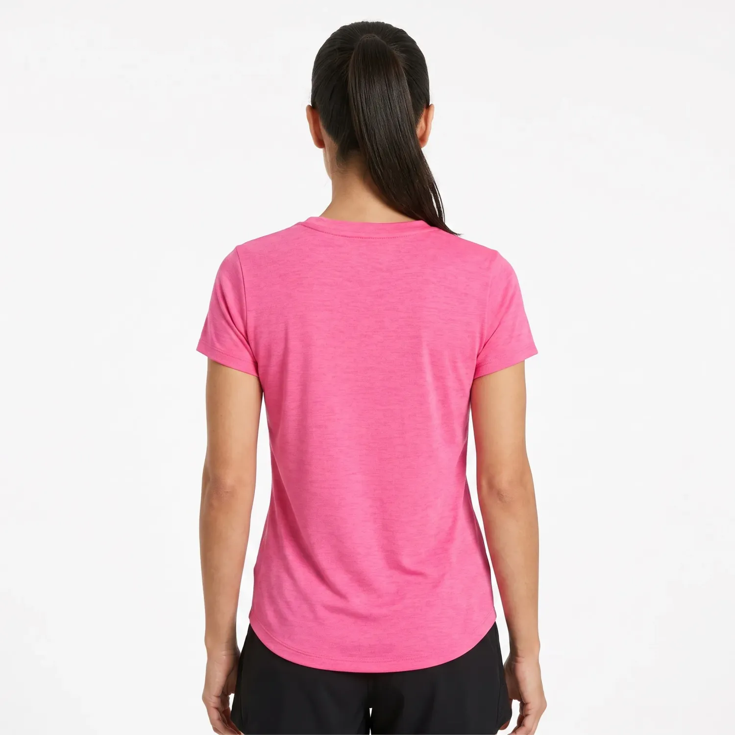 Polo Puma Training Mujer W Tad Essential Heather Tee color rosado | Platanitos