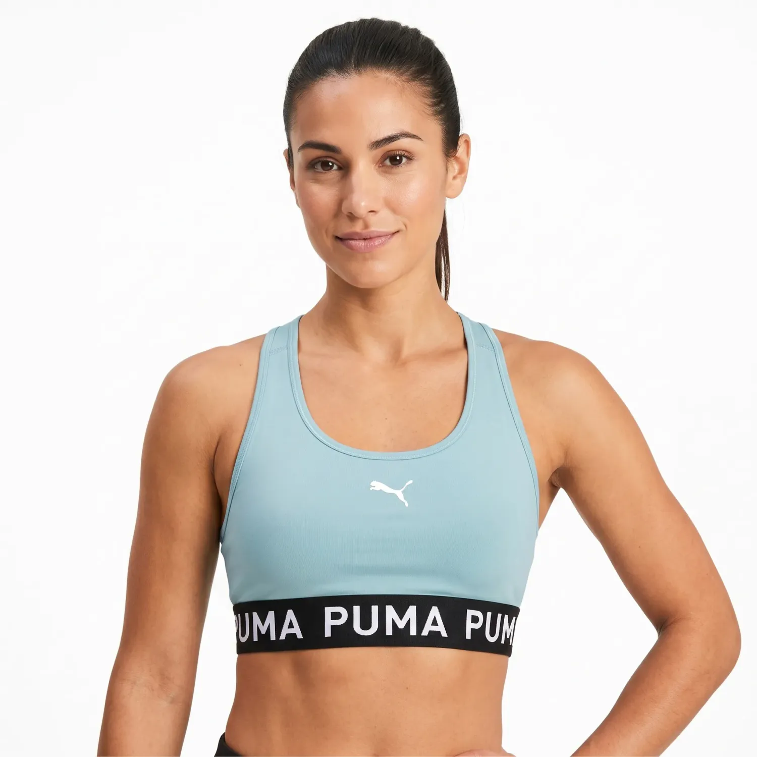 Puma Top Puma Training Mujer 4keeps Strong Bra - Mid color celeste | Platanitos