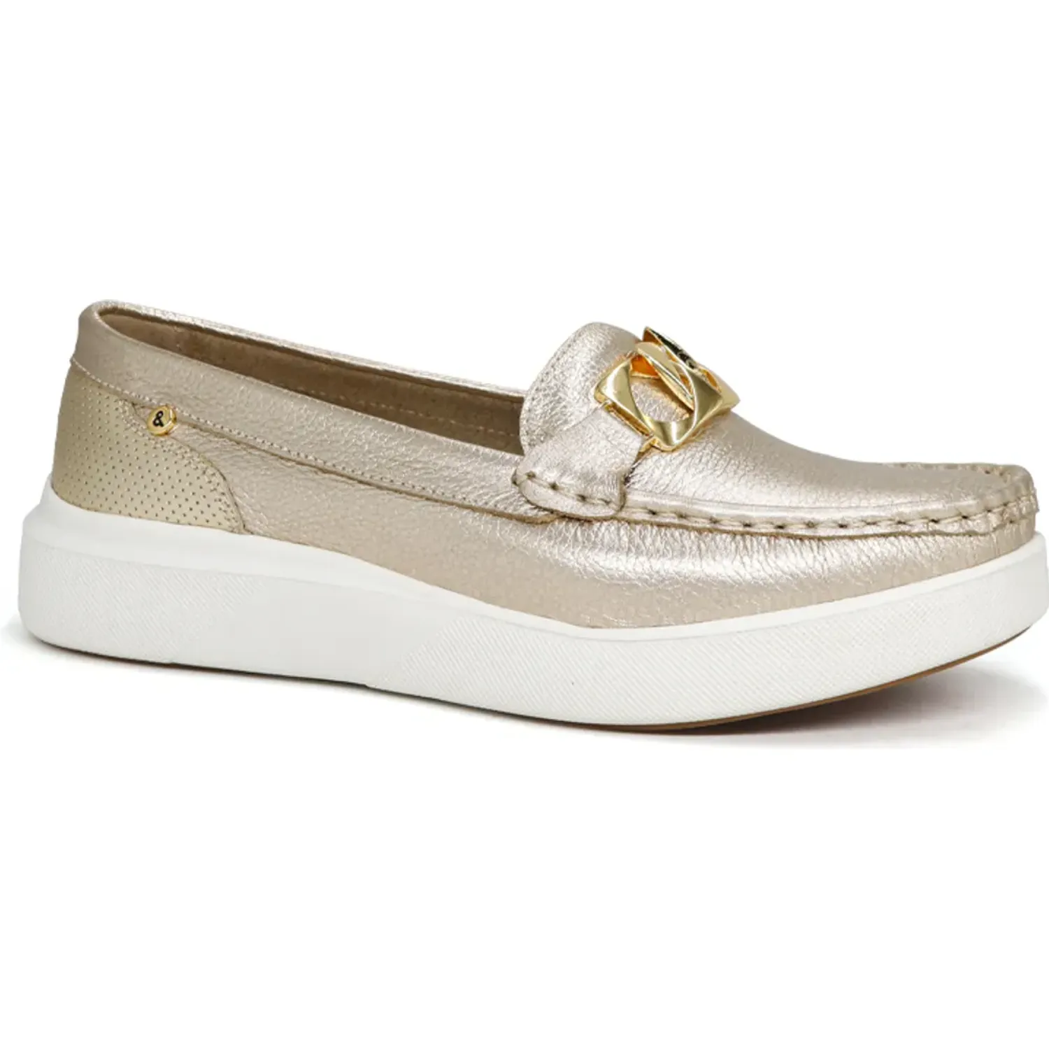 Mocasin Par&Ss Casual De Cuero Mujer Ceda-Ka26q3 color dorado | Platanitos