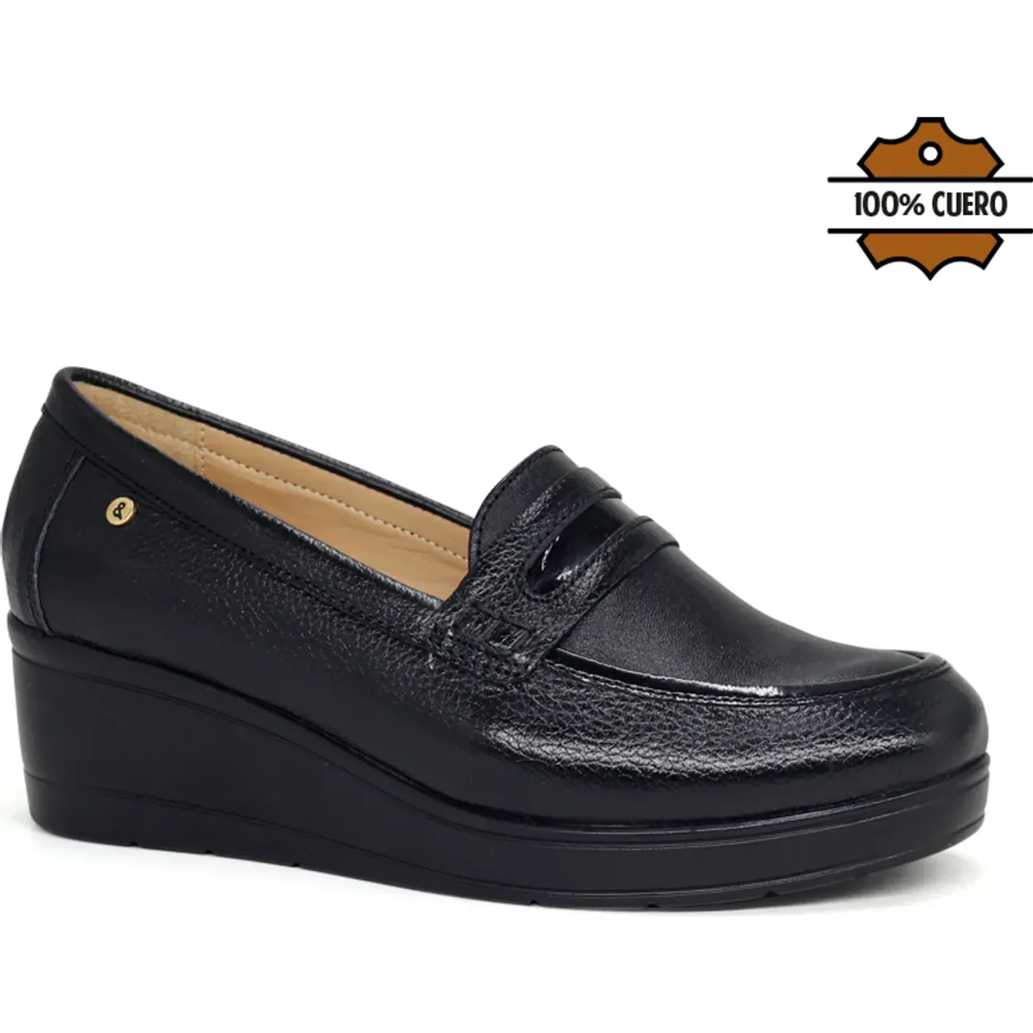 PAR&SS Mocasin Par&Ss Casual De Cuero Mujer 2681-Ka26q3-N color negro | Platanitos