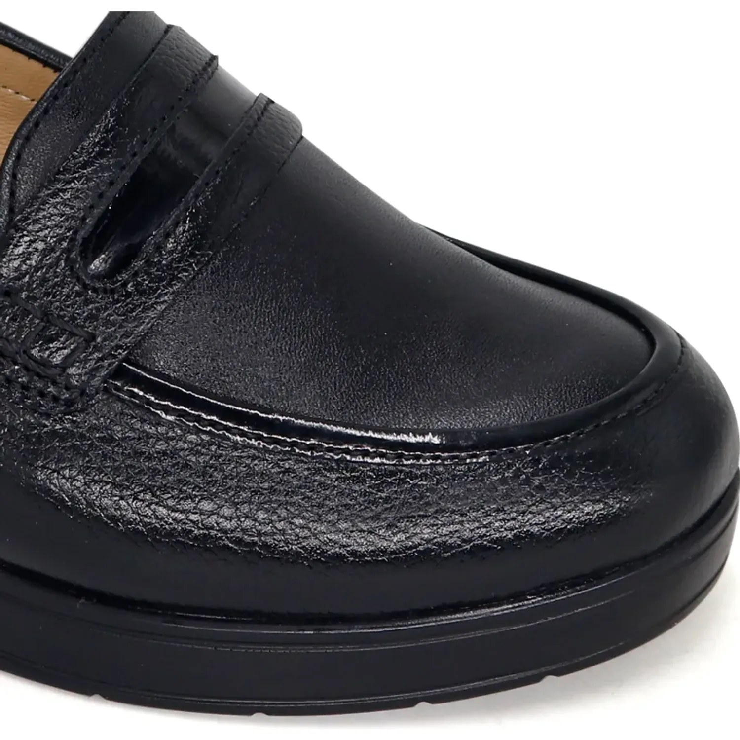 PAR&SS Mocasin Par&Ss Casual De Cuero Mujer 2681-Ka26q3-N color negro | Platanitos