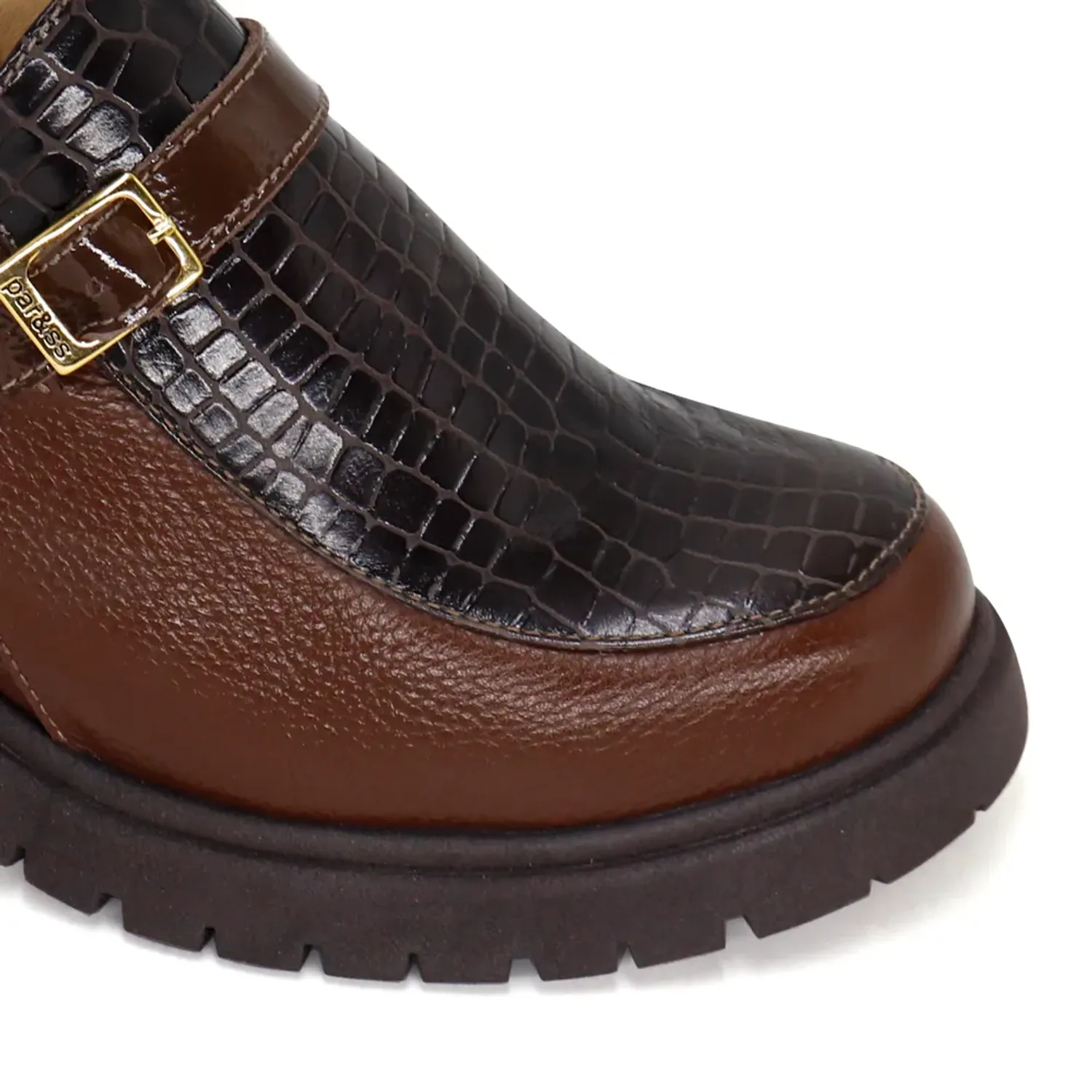 PAR&SS Zapato Par&Ss Casual De Cuero Mujer 2675-Ka26q3 color marron | Platanitos