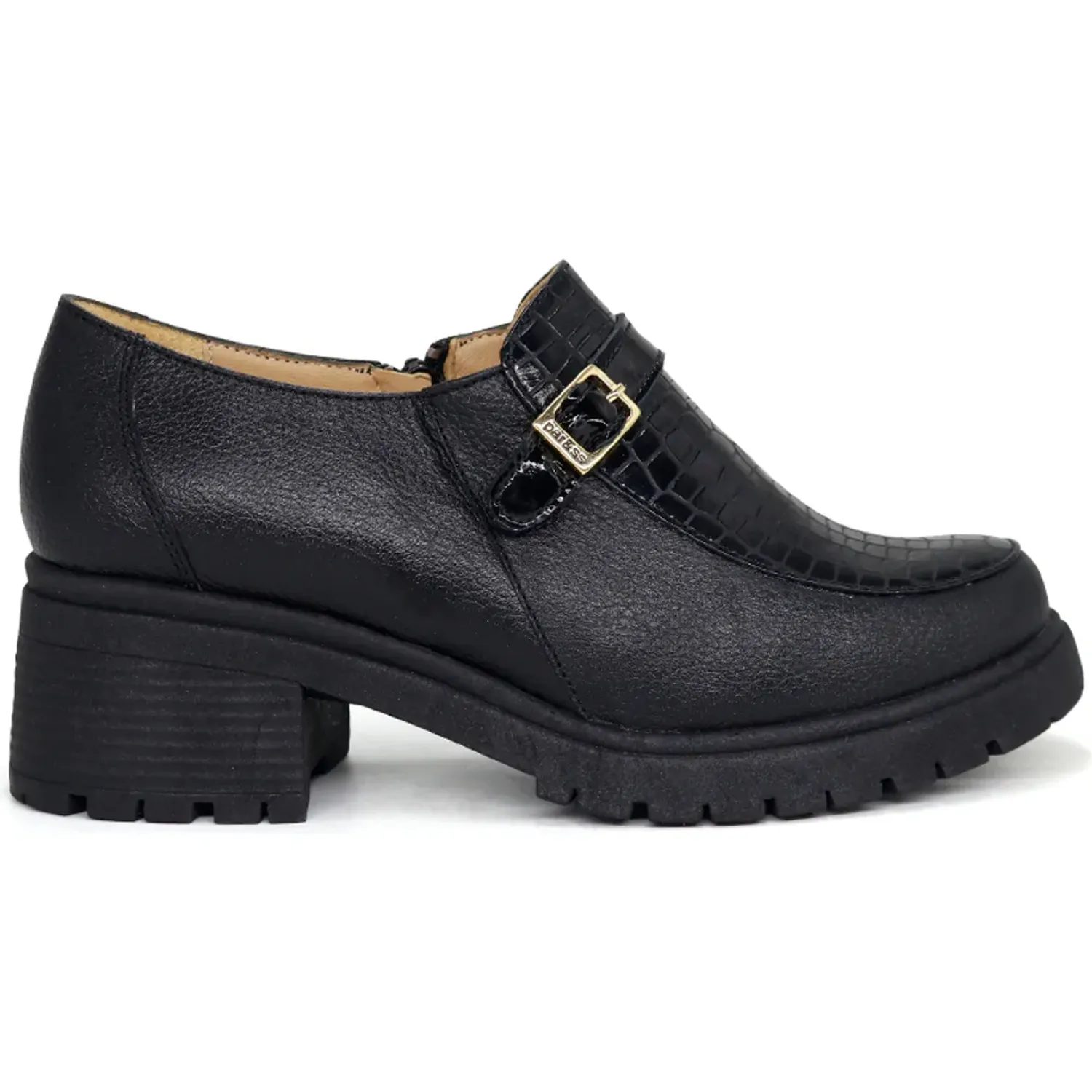 PAR&SS Zapato Par&Ss Casual De Cuero Mujer 2675-Ka26q3-N color negro | Platanitos