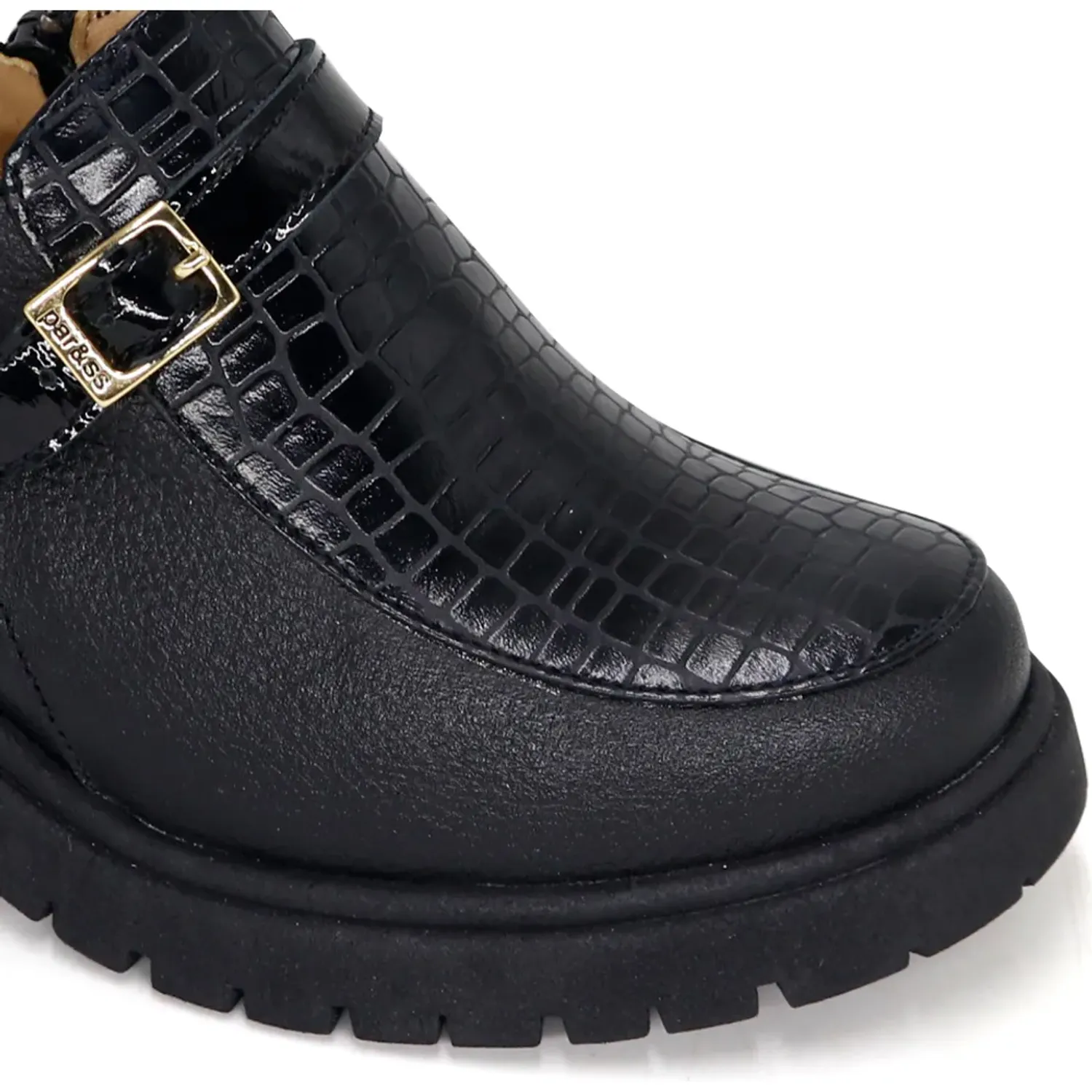 PAR&SS Zapato Par&Ss Casual De Cuero Mujer 2675-Ka26q3-N color negro | Platanitos