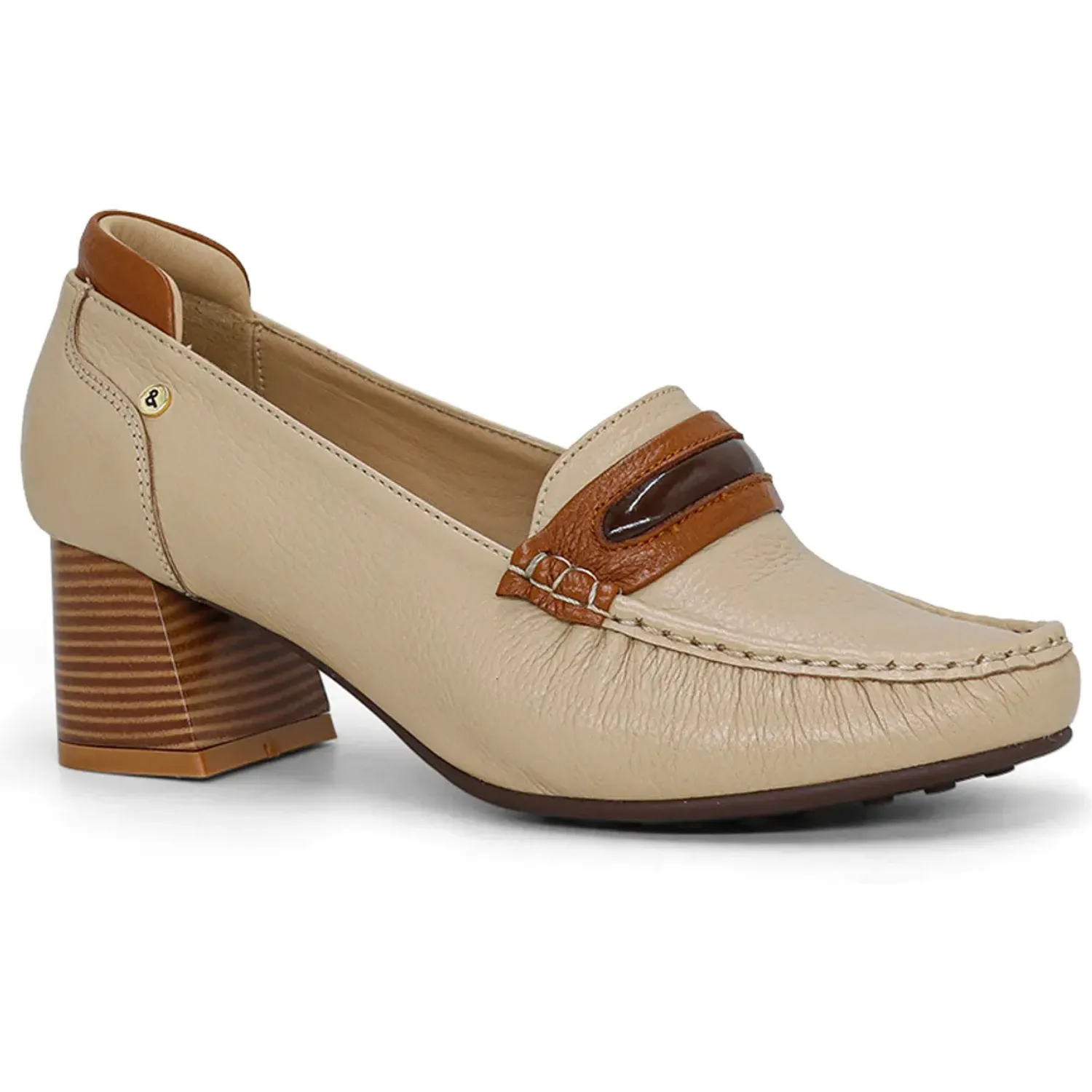 PAR&SS Zapato Par&Ss Casual De Cuero Mujer 2684-Ka26q1 color beige | Platanitos