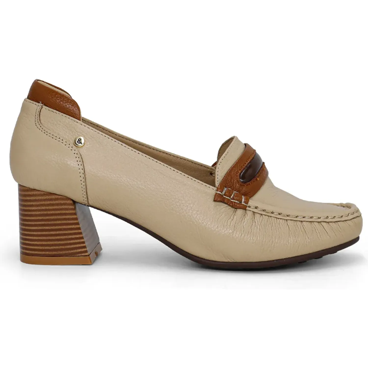 PAR&SS Zapato Par&Ss Casual De Cuero Mujer 2684-Ka26q1 color beige | Platanitos