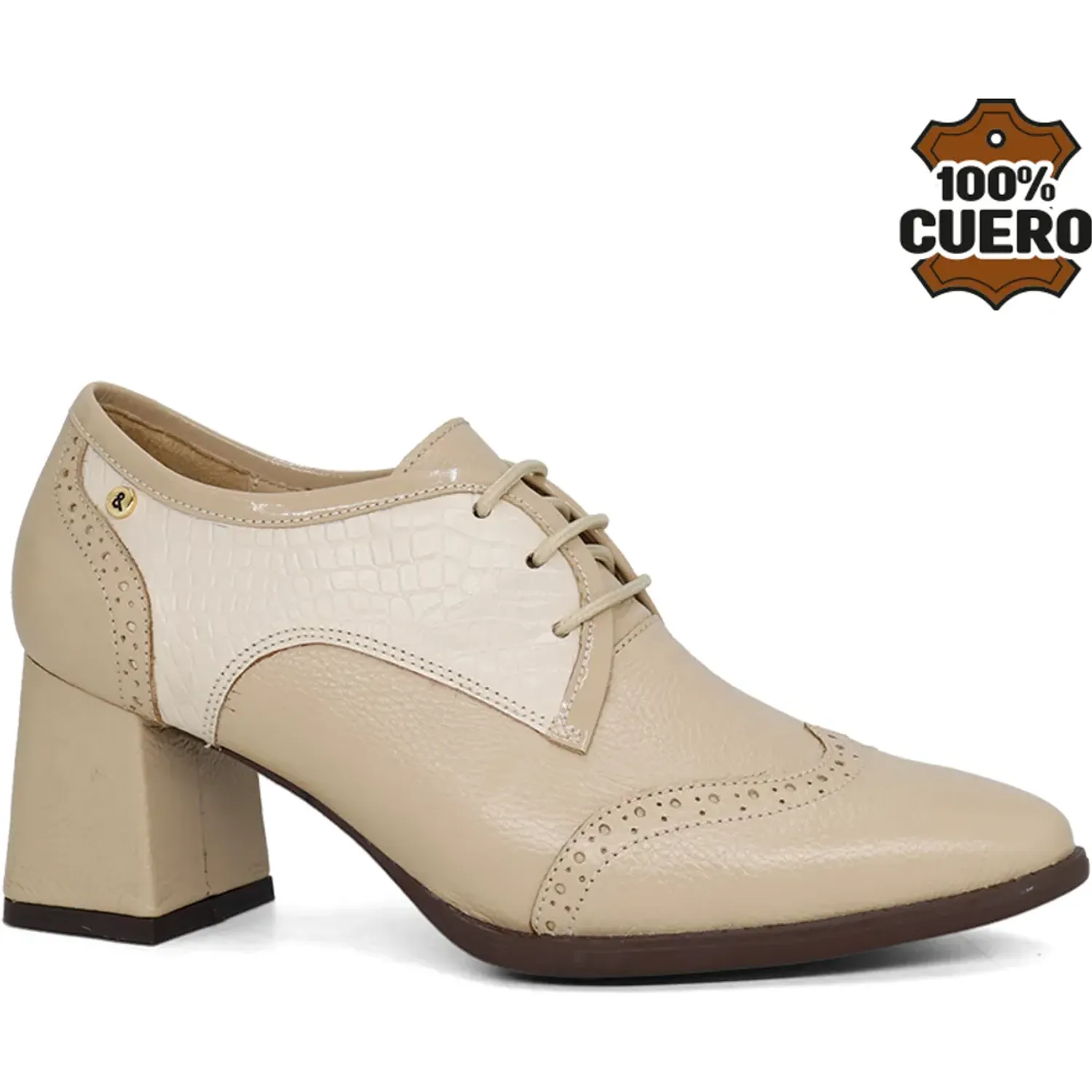 PAR&SS Zapato Par&Ss Casual De Cuero Mujer 2683-Ka26q1 color beige | Platanitos