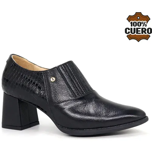PAR&SS Zapato Casual De Cuero Mujer 2677-Ka26q1-N