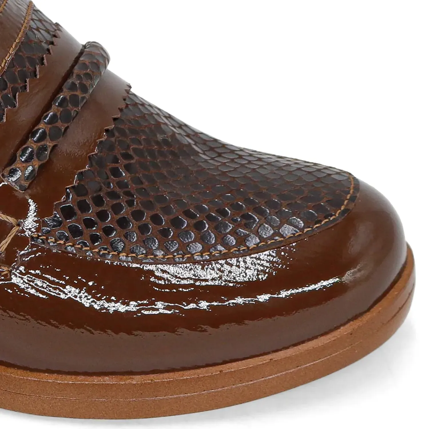 PAR&SS Zapato Par&Ss Casual De Cuero Mujer 2676-Ka26q1-M color marron | Platanitos