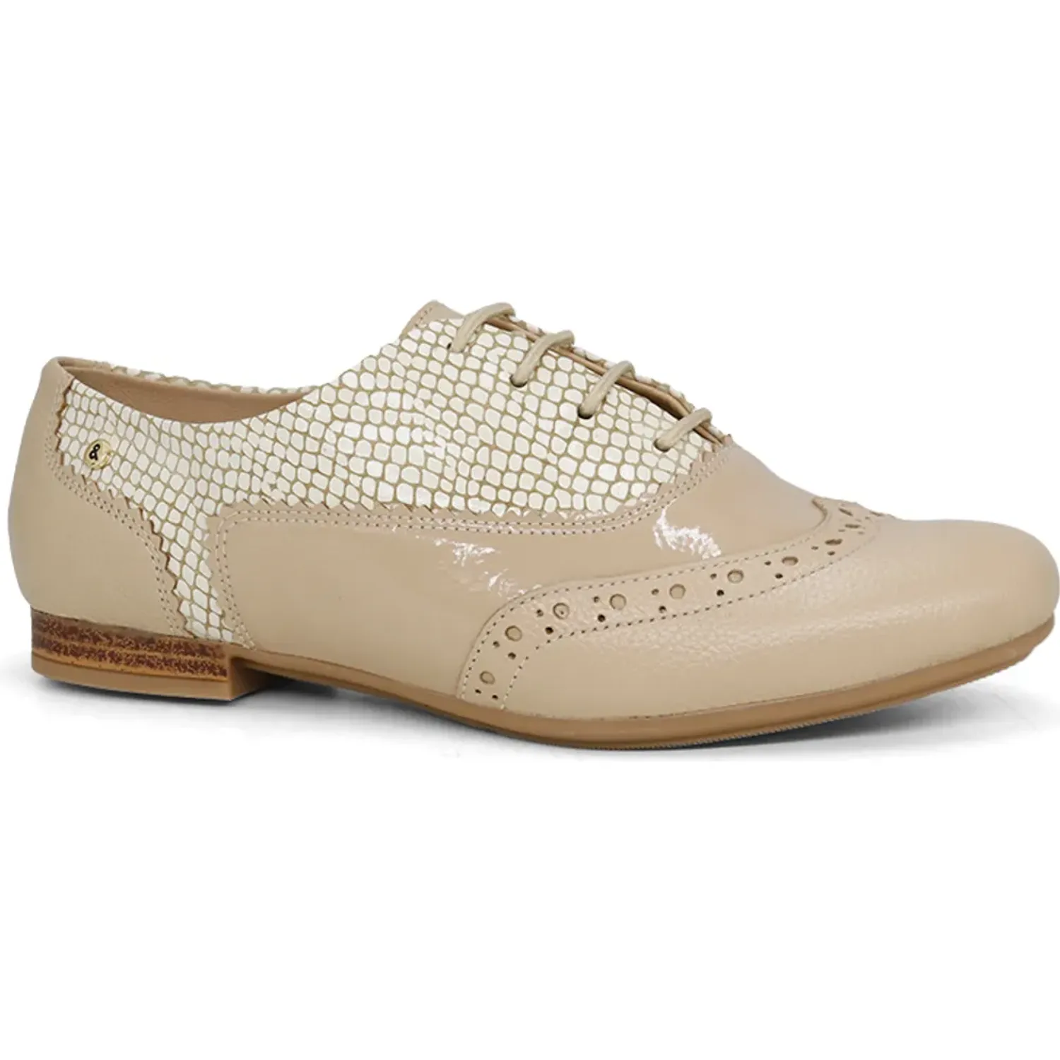 PAR&SS Zapatos Par&Ss Oxford De Cuero Para Mujer 2669-Ka26q1 color hueso | Platanitos