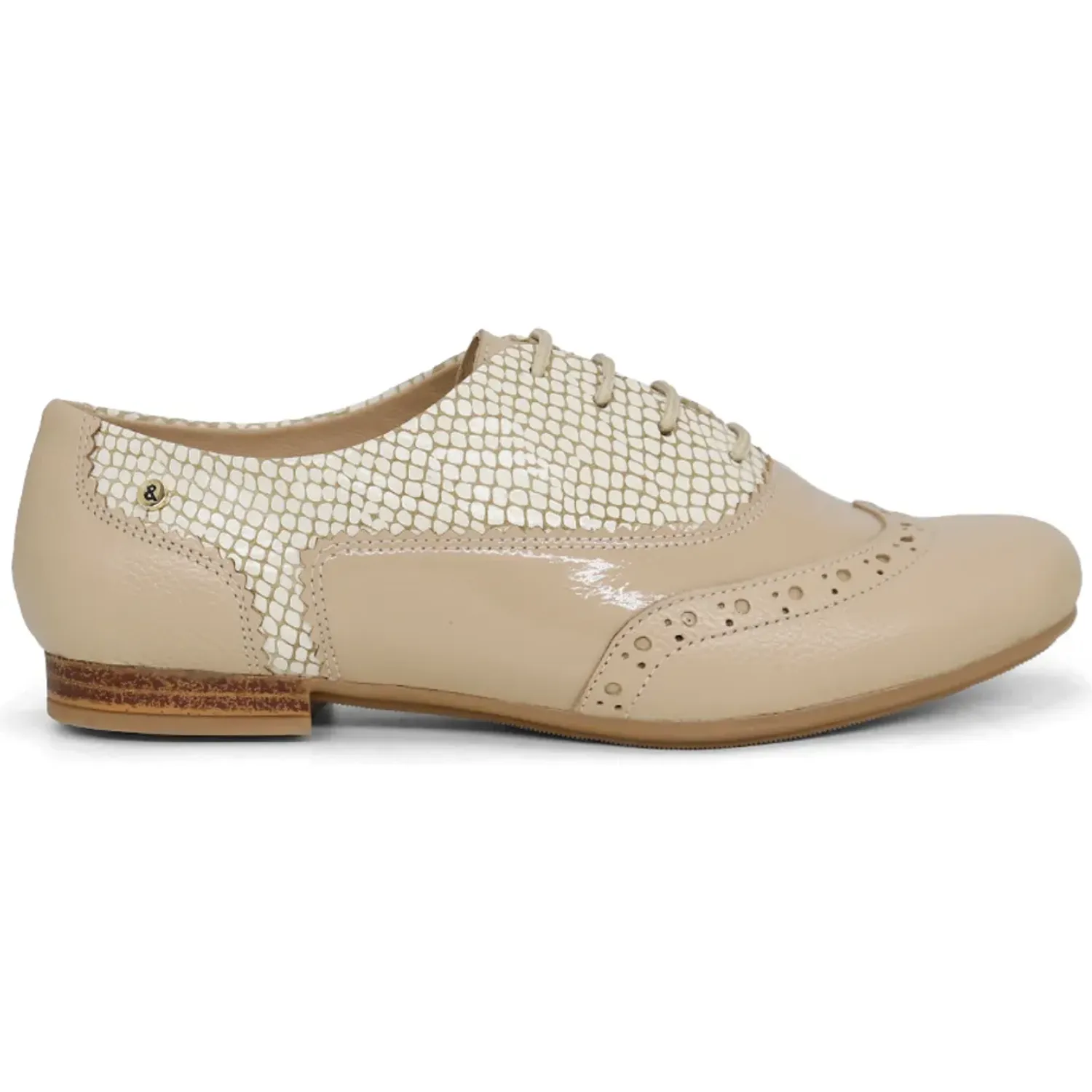 PAR&SS Zapatos Par&Ss Oxford De Cuero Para Mujer 2669-Ka26q1 color hueso | Platanitos