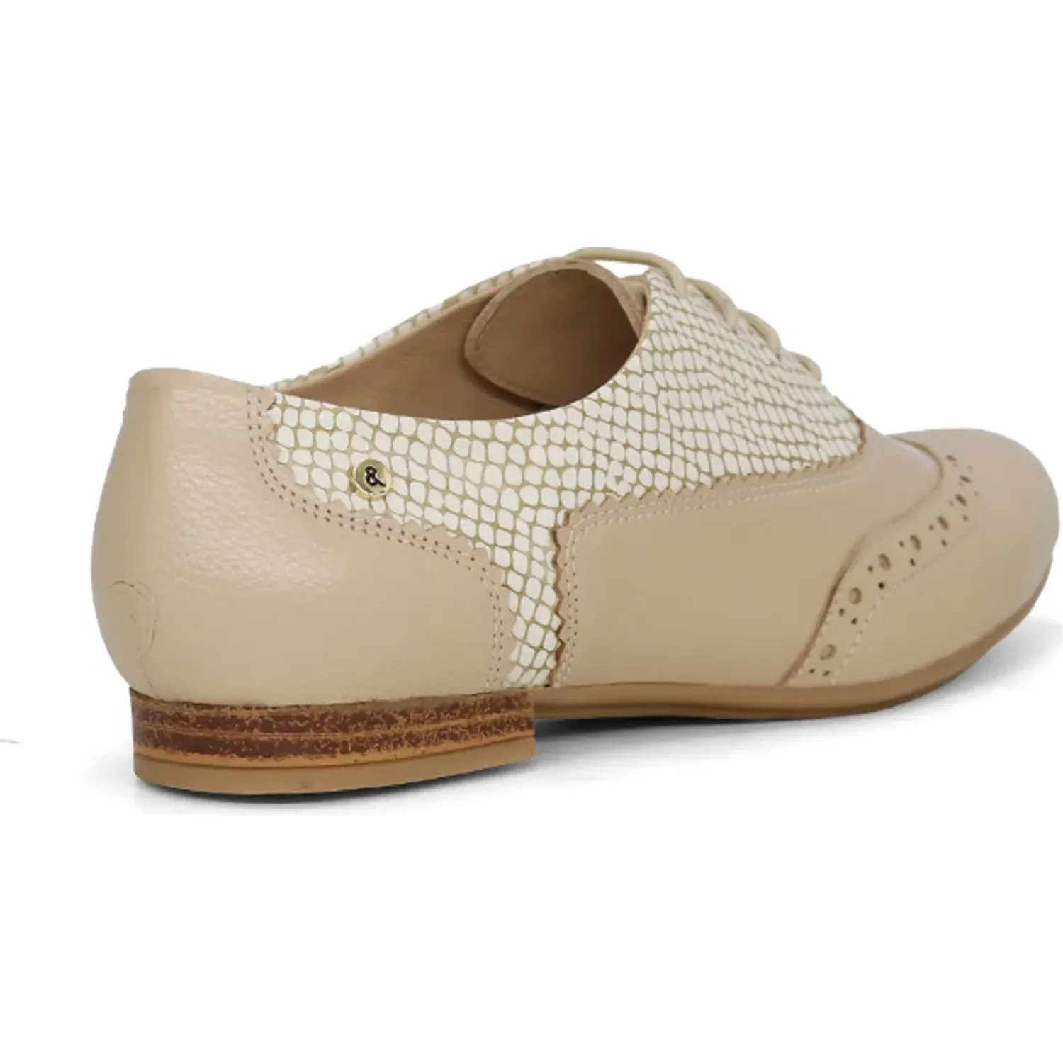 PAR&SS Zapatos Par&Ss Oxford De Cuero Para Mujer 2669-Ka26q1 color hueso | Platanitos