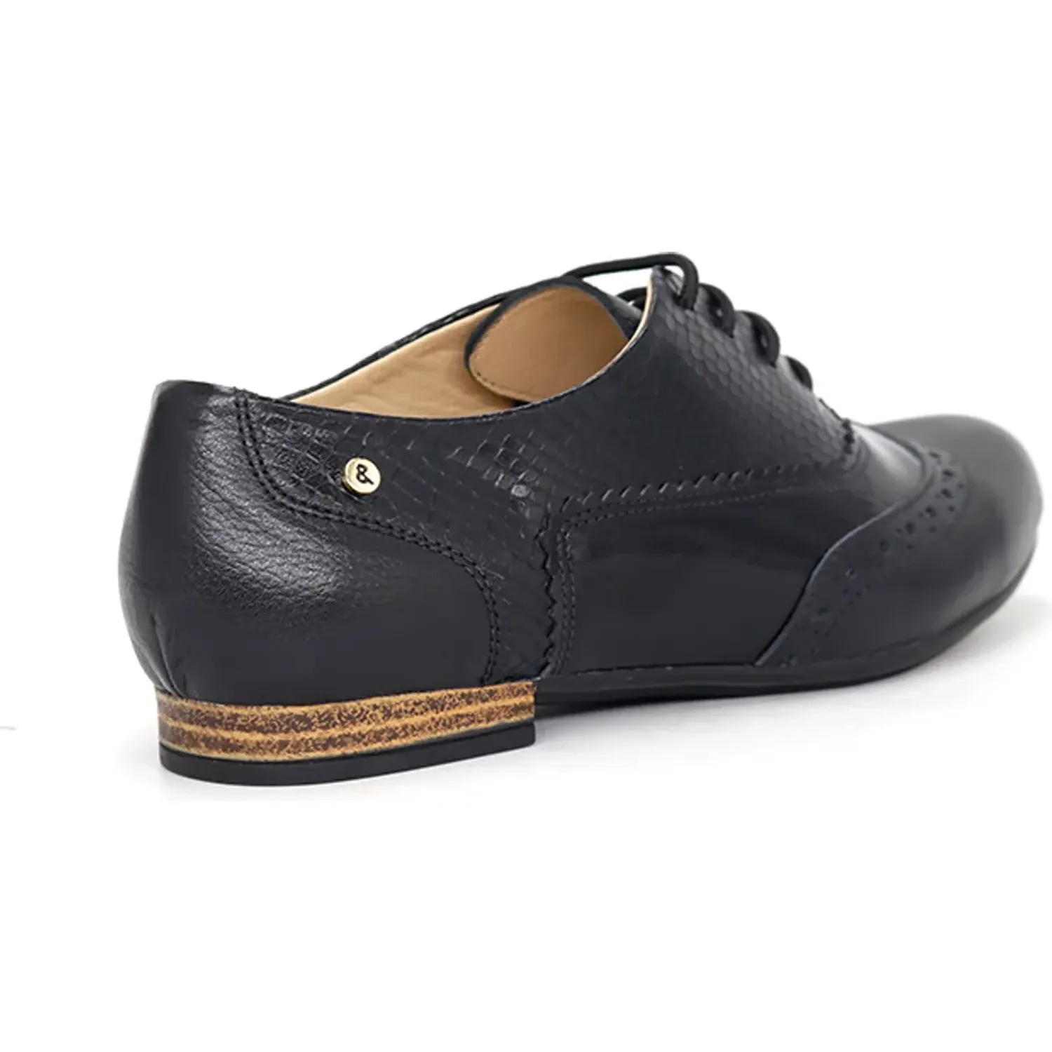 PAR&SS Zapatos Par&Ss Oxford De Cuero Para Mujer 2669-Ka26q1-N color negro | Platanitos