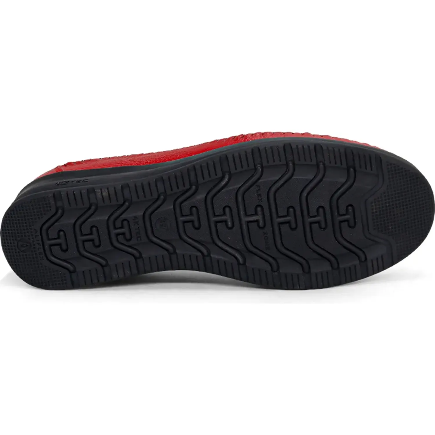 PAR&SS Mocasin Par&Ss Casual De Cuero Mujer 2622-Ka26q1-R color rojo | Platanitos
