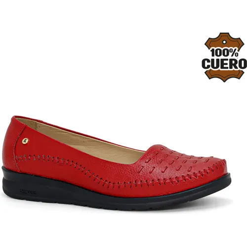 PAR&SS Mocasin Casual De Cuero Mujer 2622-Ka26q1-R