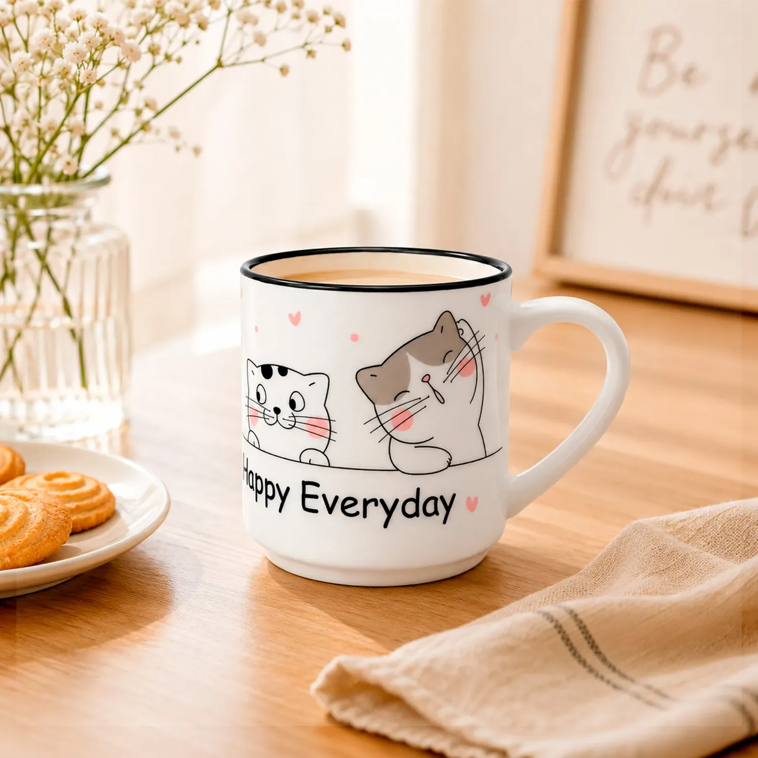 ICHIMATSU Taza Ichimatsu De Porcelana Diseño Gatos 10 Oz color varios | Platanitos
