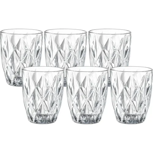 ICHIMATSU Juego X 6 Vasos Labrado Prisma 265 Ml