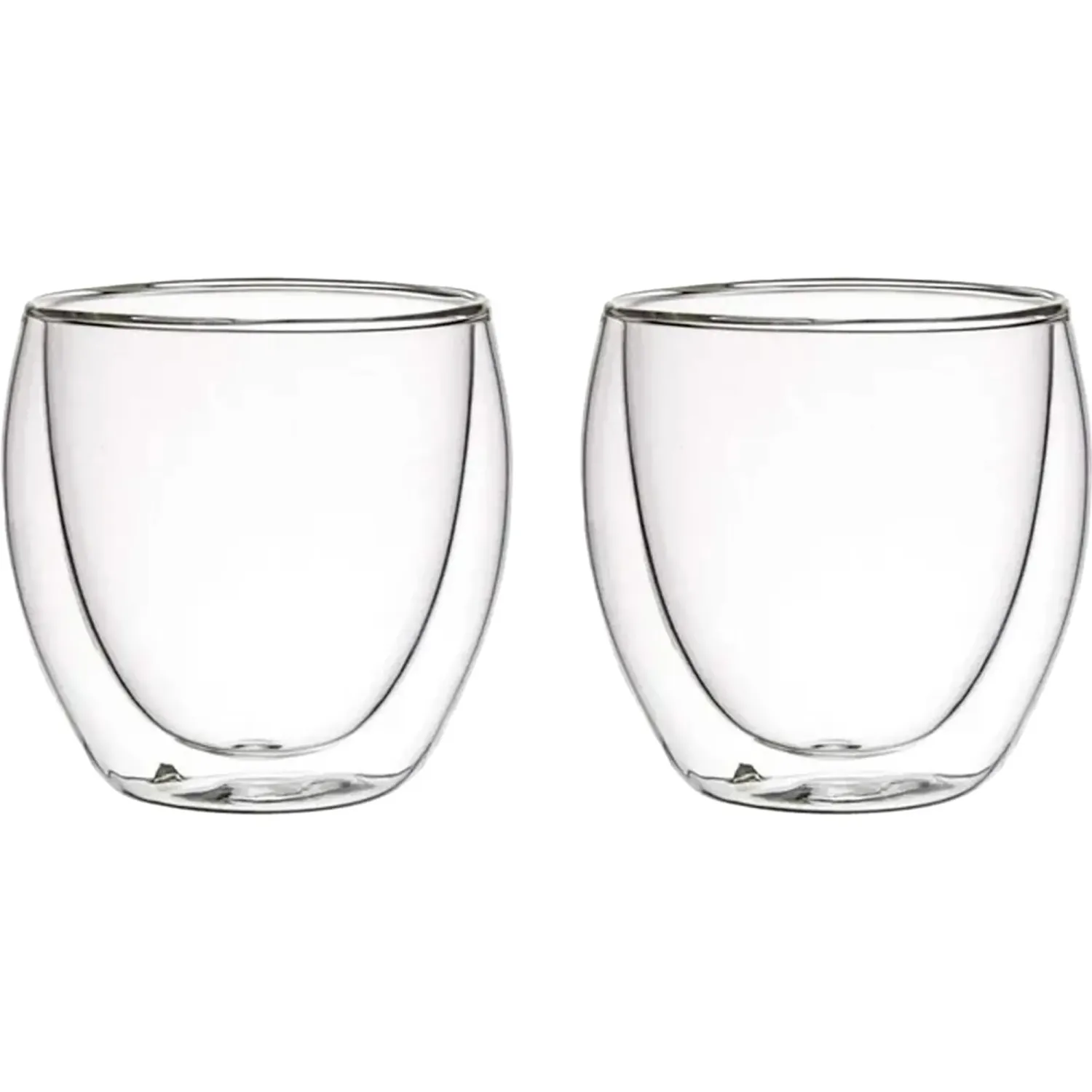 Juego Ichimatsu X 2 Vasos Para Café Espresso De Borosilicato Doble Pared 100 Ml color transparente | Platanitos