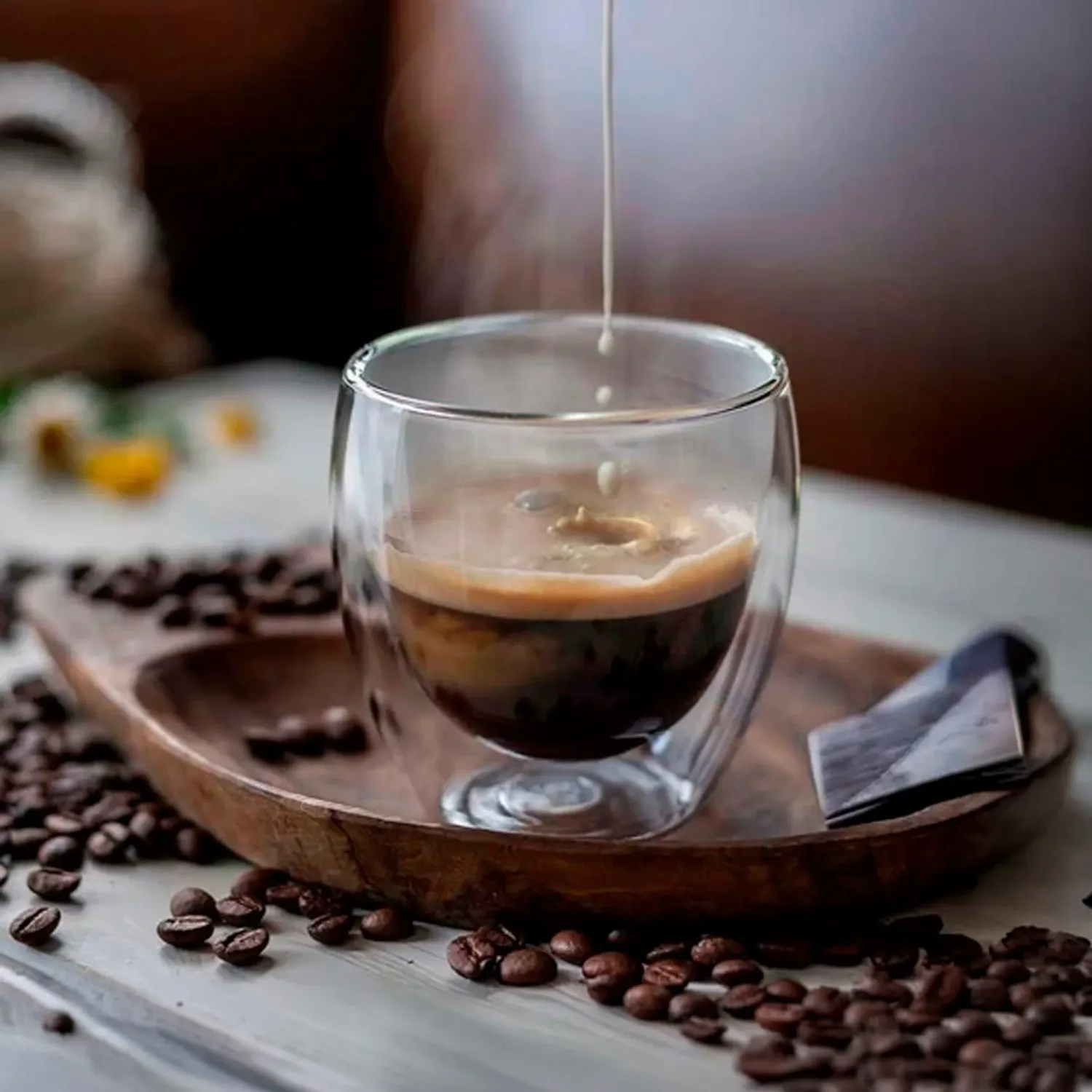 Juego Ichimatsu X 2 Vasos Para Café Espresso De Borosilicato Doble Pared 100 Ml color transparente | Platanitos
