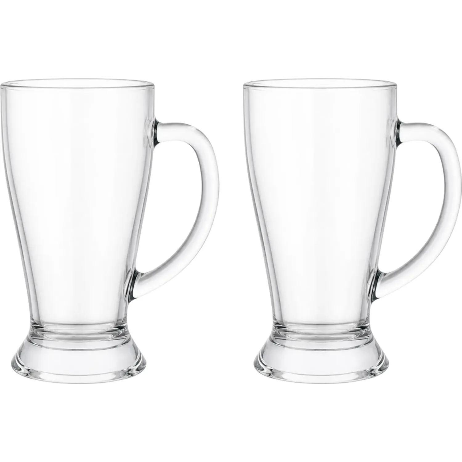 Juego Ichimatsu X 2 Jarros Cerveceros De Vidirio De 600 Ml Diseño Liso color transparente | Platanitos