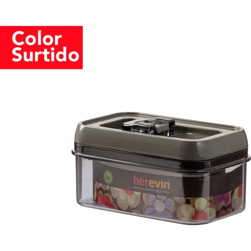 HEREVIN Frasco Almacenador Rectangular De 600 Ml
