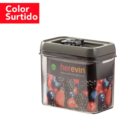HEREVIN Frasco Almacenador Rectangular De 1.2 Lt