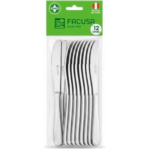 FACUSA Juego X 12 Cuchillo De Mesa Modelo 1001