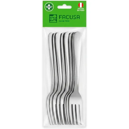 FACUSA Juego X 12 Tenedor De Mesa Modelo 1001