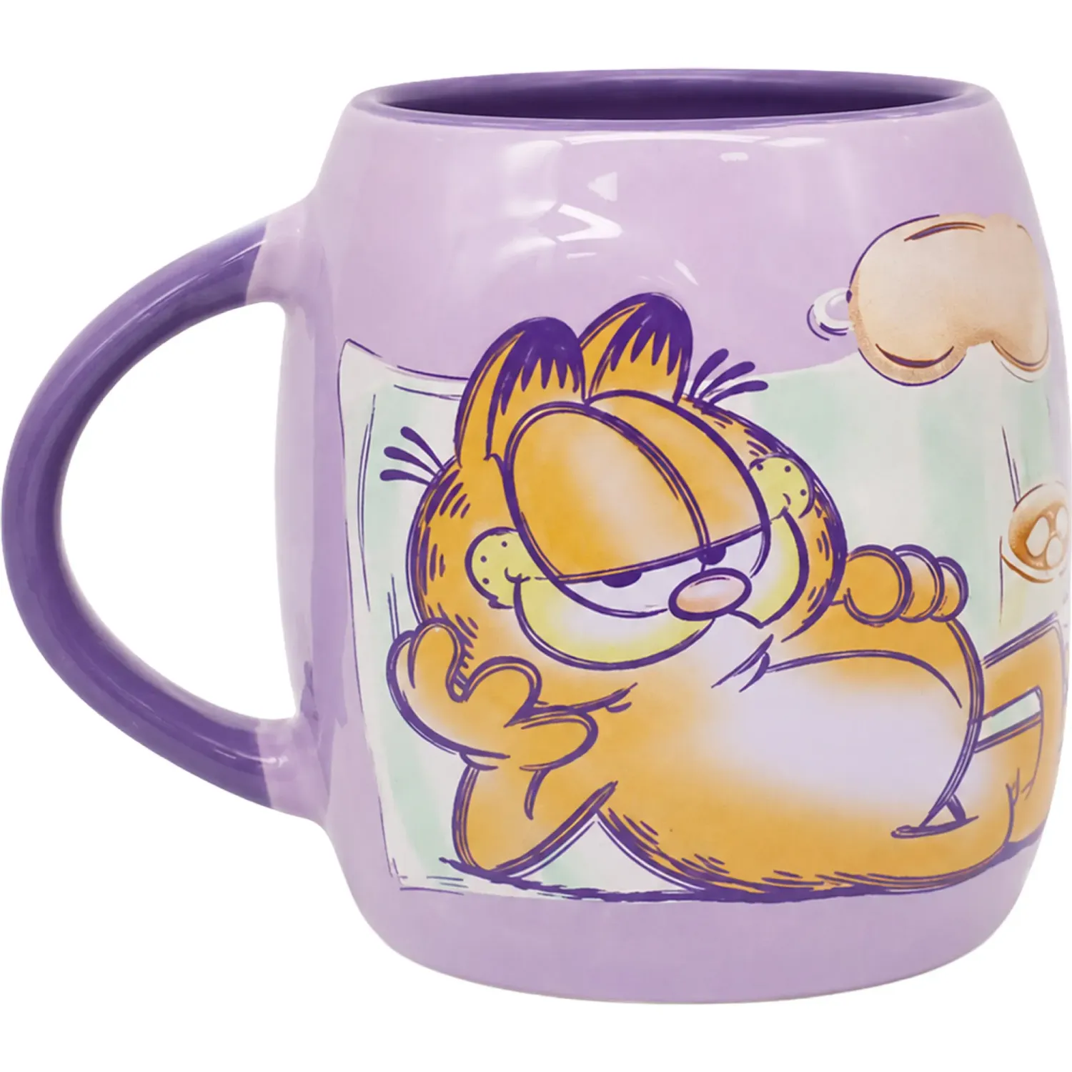 Taza Ichimatsu Diseño Garfield De 400 Ml color lila | Platanitos