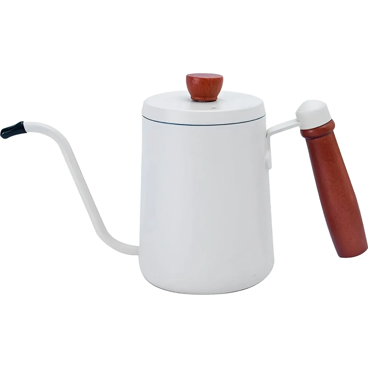Teterita Ichimatsu Cuello De Cisne Blanco Con Mango De Madera 600 Ml color varios | Platanitos