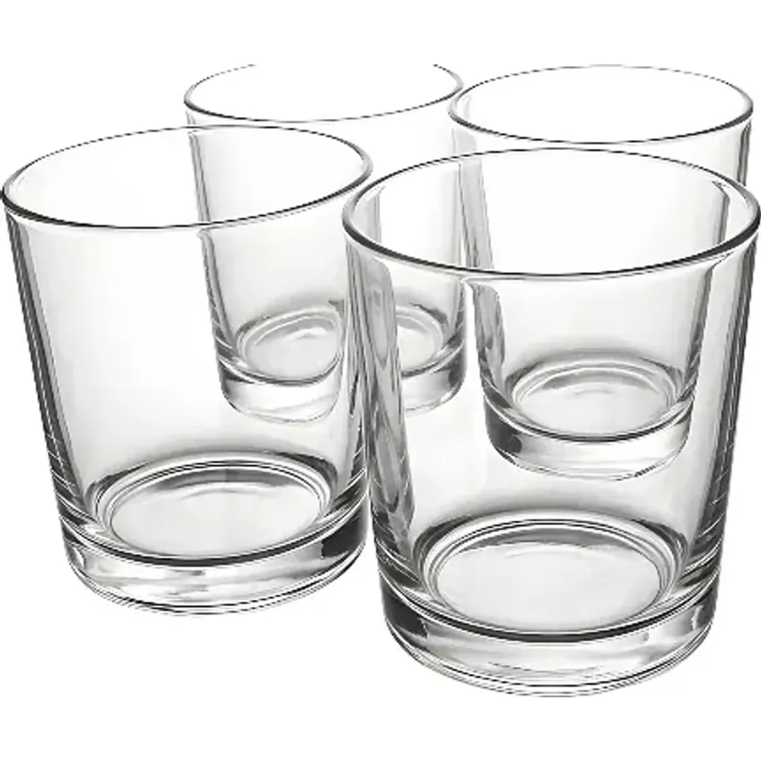 Juego Cristar De Vasos De Vidrio Por 4 Piezas Verona Rocks 11oz color varios | Platanitos