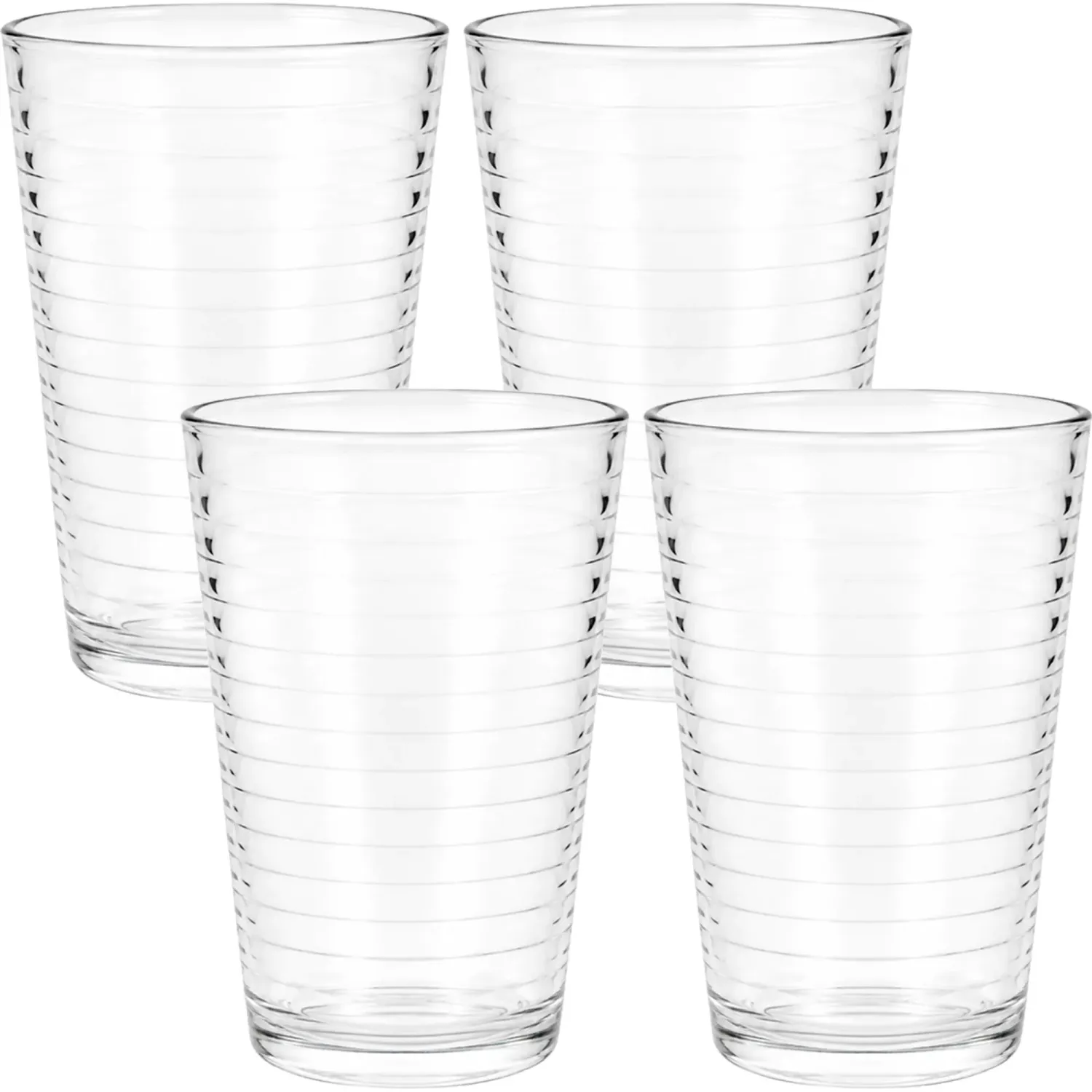 Juego Cristar De Vasos De Vidrio Por 4 Piezas Modelo Liso 11.3 Oz color varios | Platanitos