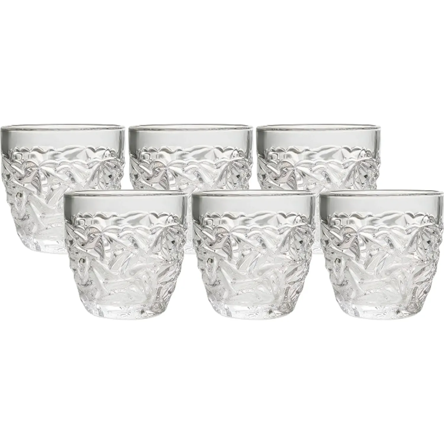 ICHIMATSU Juego Ichimatsu De Vasos De Vidrio Labrado Por 6 Piezas Altair 305 Ml color varios | Platanitos