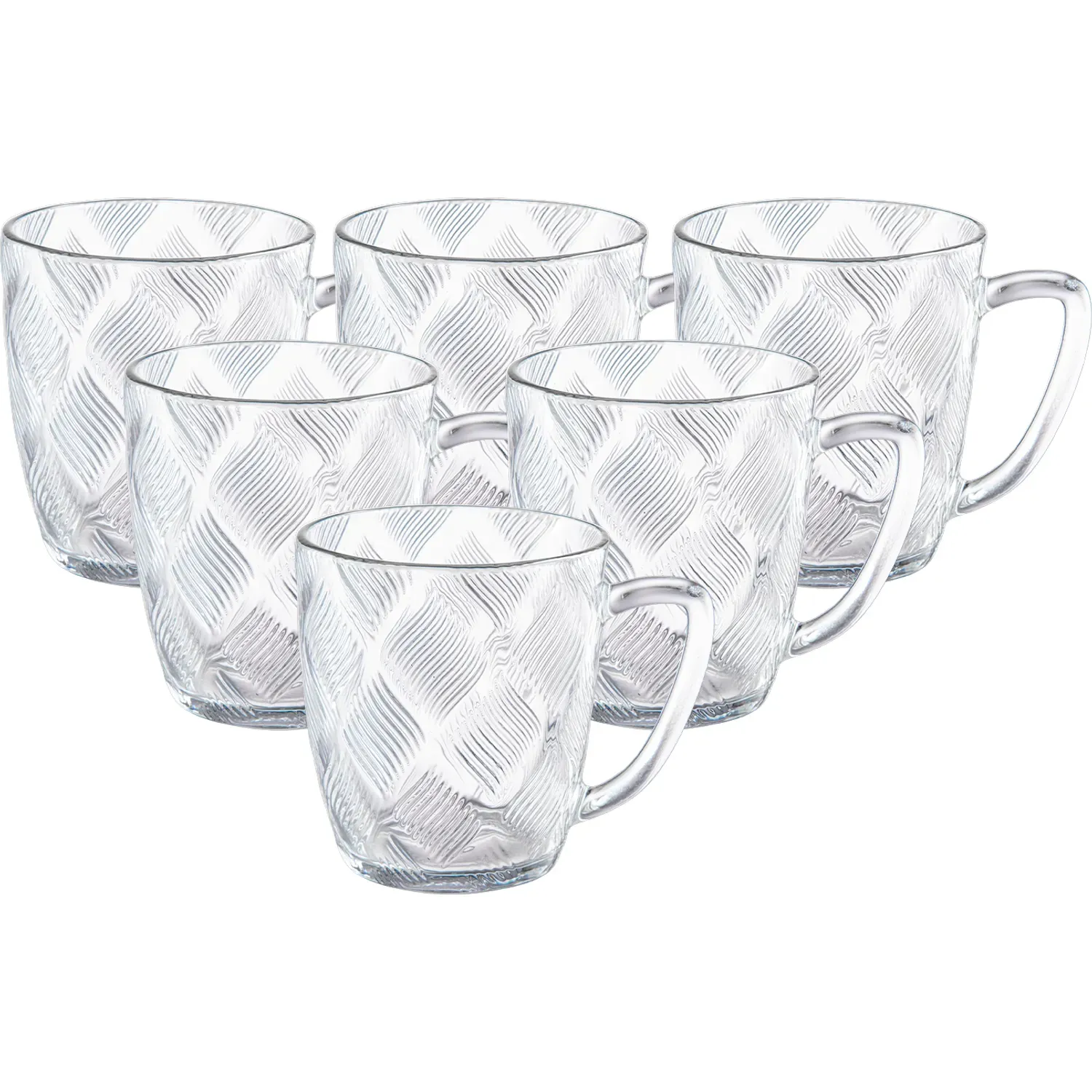 Juego Ichimatsu De Tazas De Vidrio Por 6 Piezas Llamas 260 Ml color varios | Platanitos