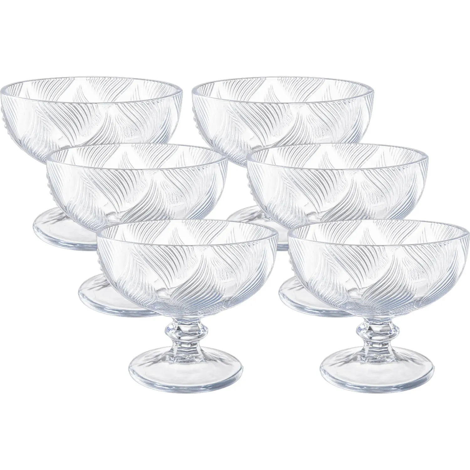 Juego Ichimatsu Por 6 Piezas Copas De Helado Llamas 340 Ml color varios | Platanitos