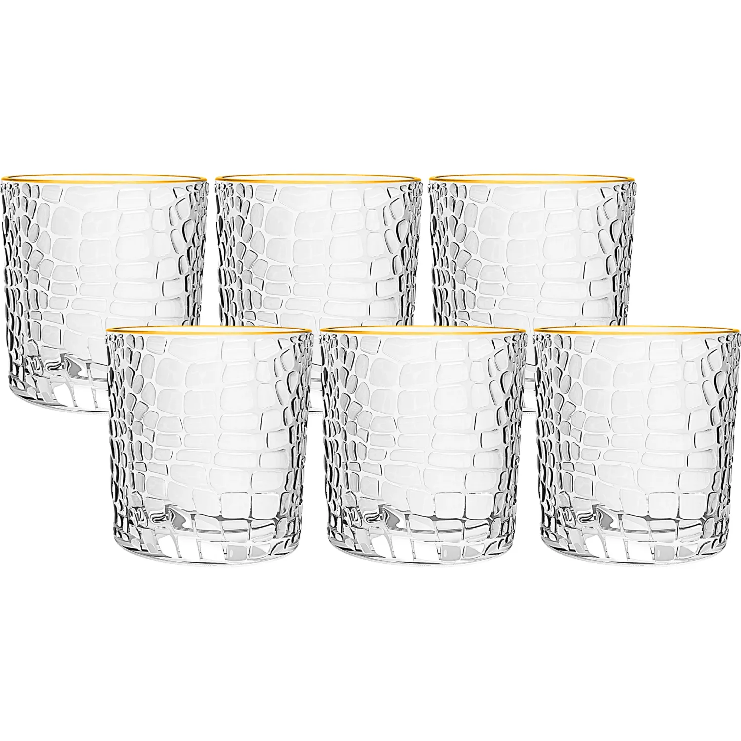 Juego Ichimatsu De Vasos Por 6 Piezas Filo Dorado Ladri 330 Ml color varios | Platanitos