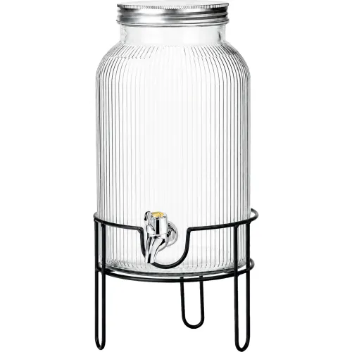 ICHIMATSU Varios Dispensador De Vidrio Redondo Con Rack 6 Lt