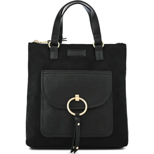 Mochila Amphora Mujer Rustique color negro | Platanitos