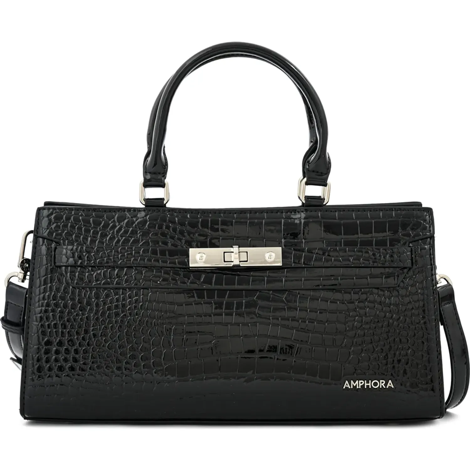 Cartera Amphora Mujer Julia color negro | Platanitos