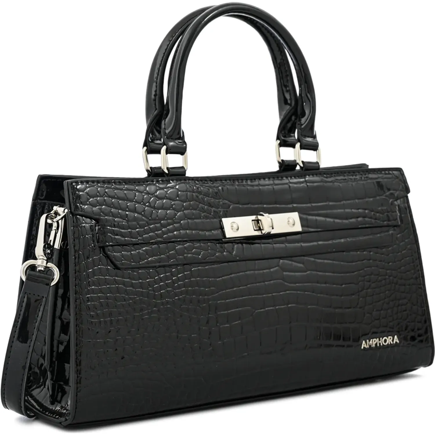 Cartera Amphora Mujer Julia color negro | Platanitos