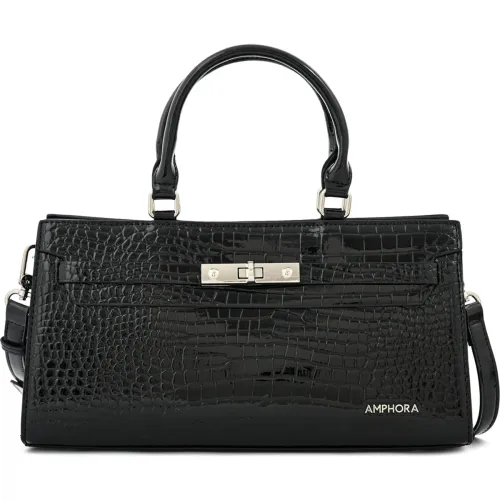 Cartera Amphora Mujer Julia color negro | Platanitos