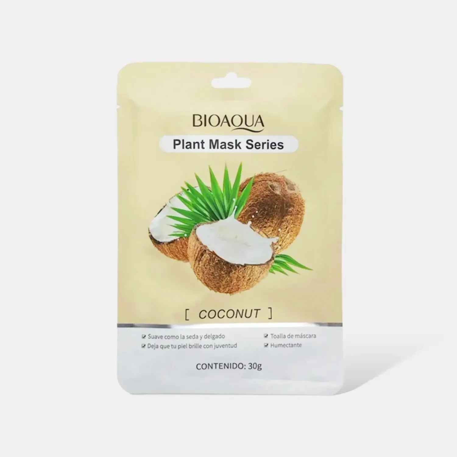 Mascarilla Bioaqua Facial De Leche De Coco color marron | Platanitos