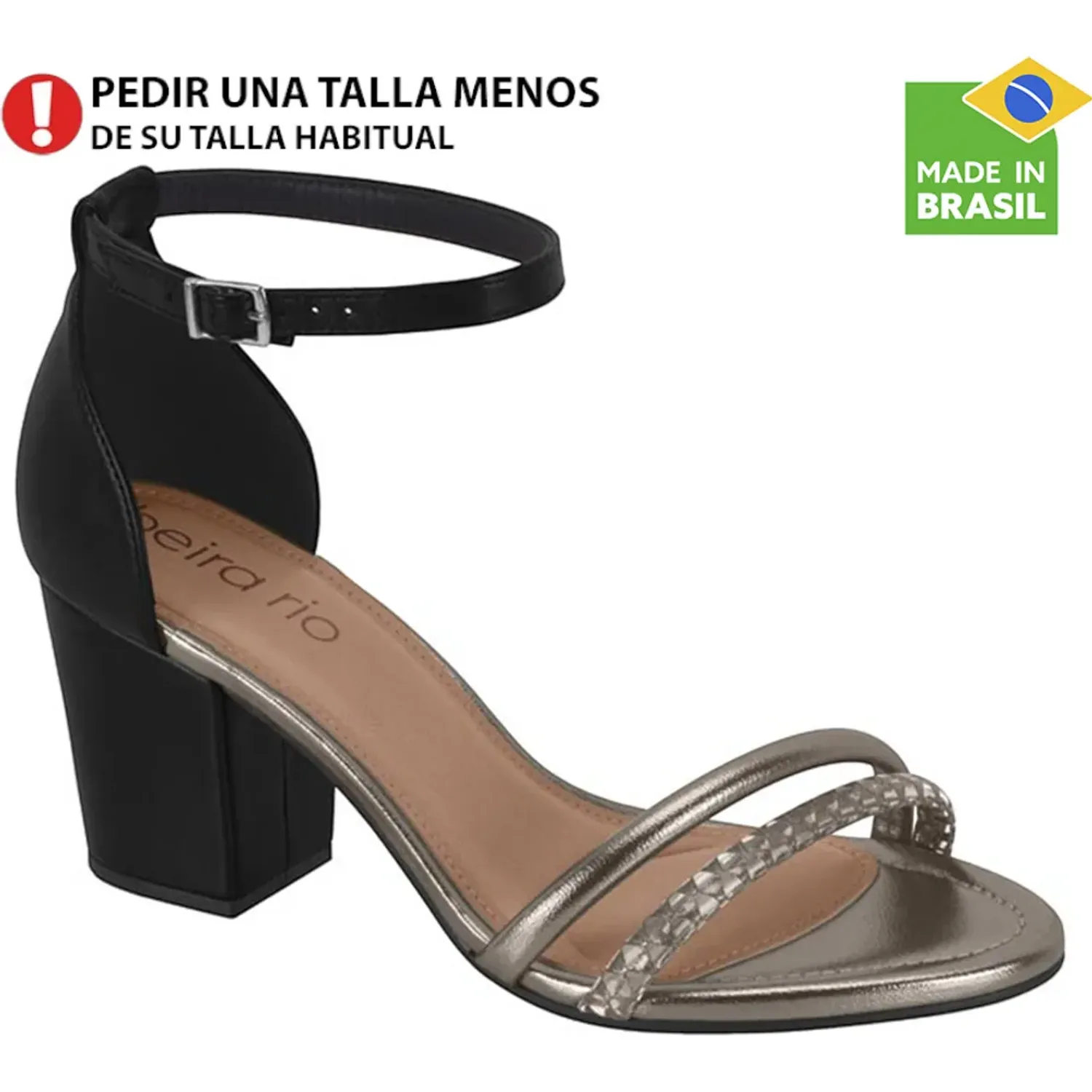 Sandalia Beira Rio De Vestir Mujer Cy-8280 color negro | Platanitos